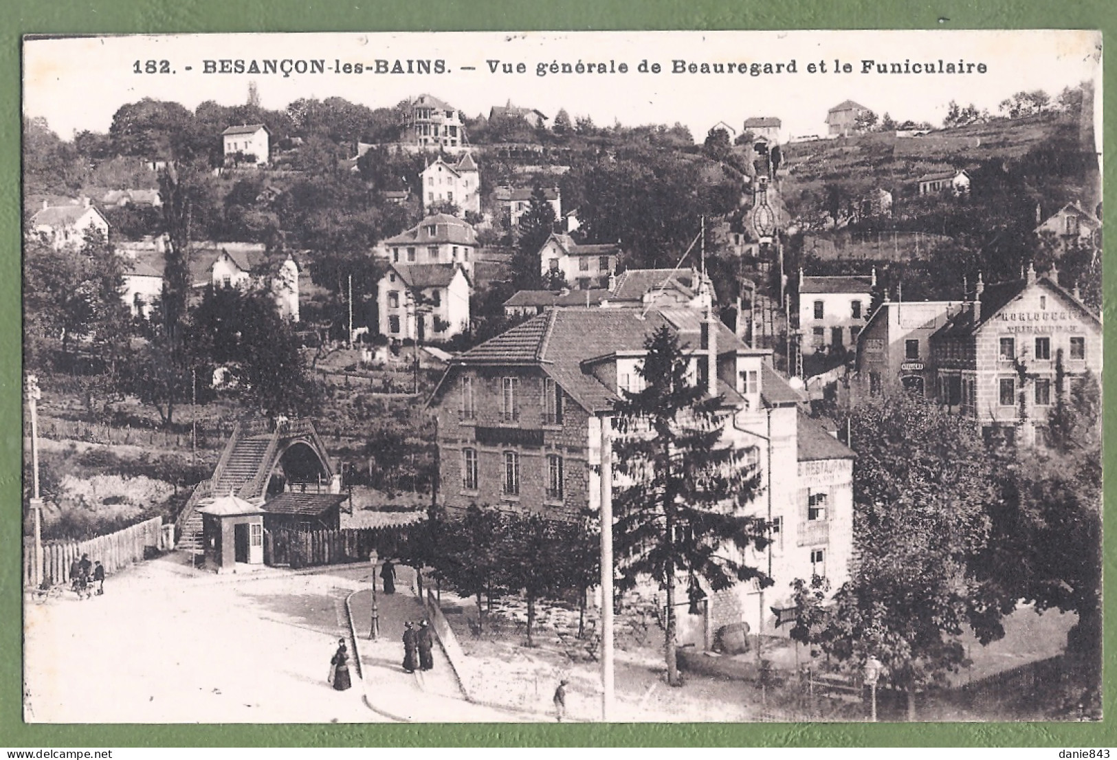 CPA - DOUBS - BESANCON - VUE GÉNÉRALE DE BEAUREGARD ET FUNICULAIRE - Petite Animation - Besancon