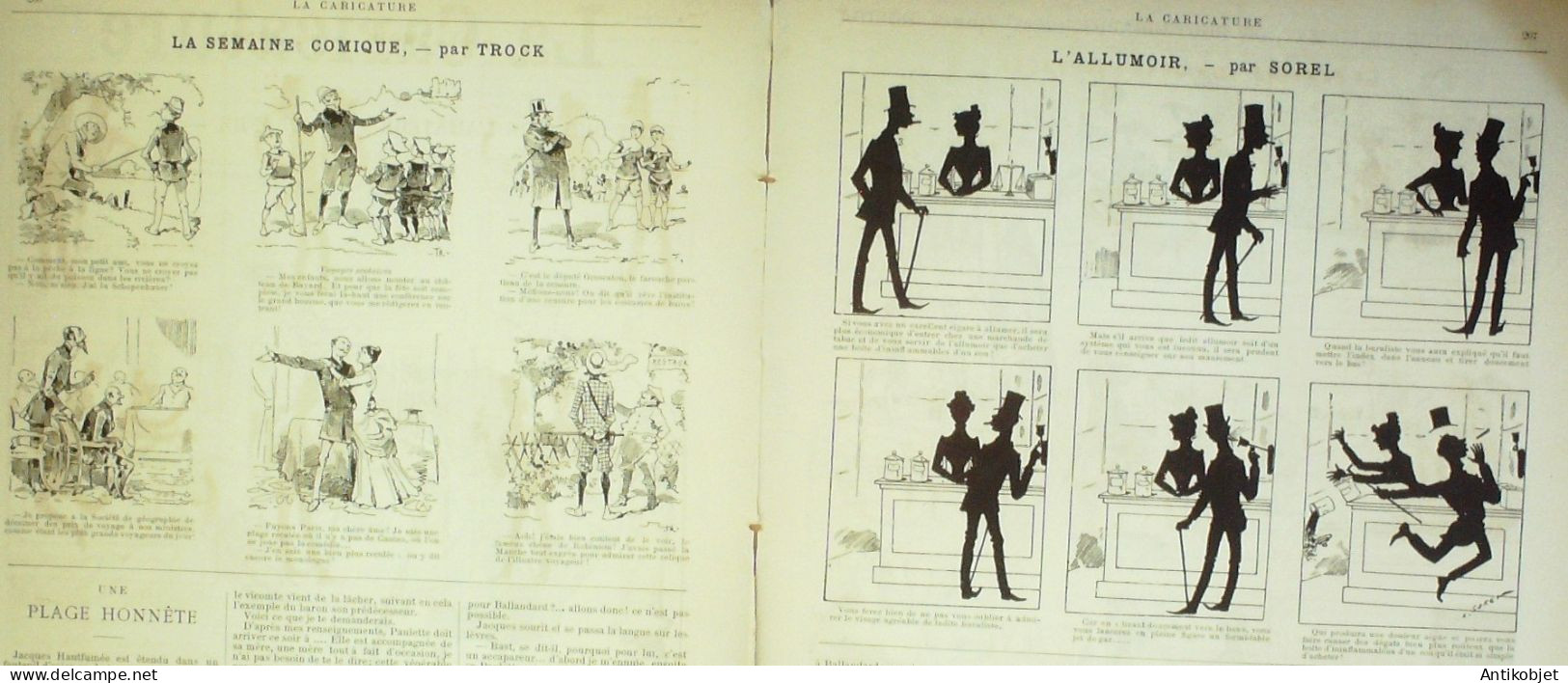 La Caricature 1886 N°346 Amateur Photographe Robida Allumoir Sorel Loys Trock - Zeitschriften - Vor 1900