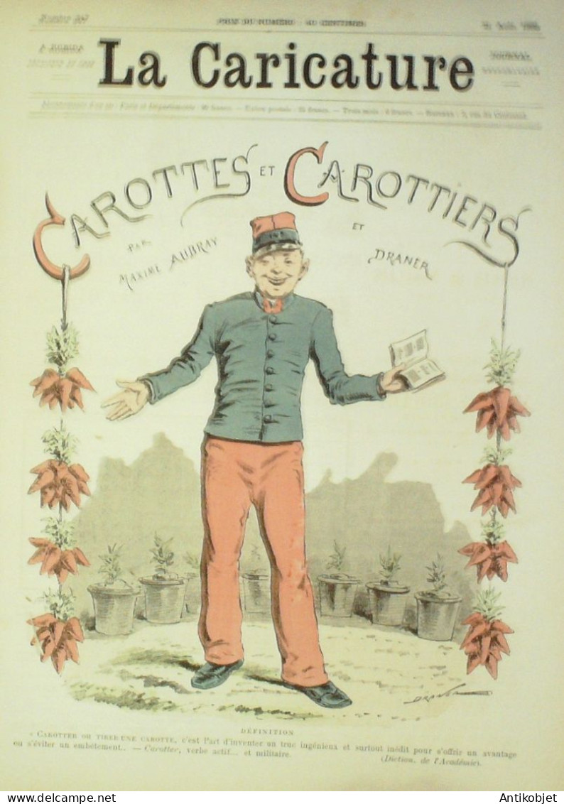 La Caricature 1886 N°347 Carottes & Carottiers Aubray Draner Trock - Zeitschriften - Vor 1900