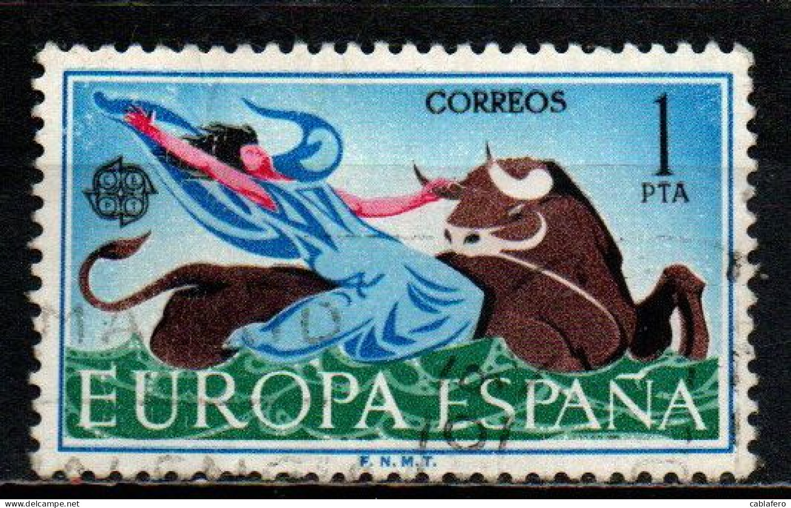 SPAGNA - 1966 - EUROPA: ALLEGORIA DEL RATTO D'EUROPA - USATO - Used Stamps