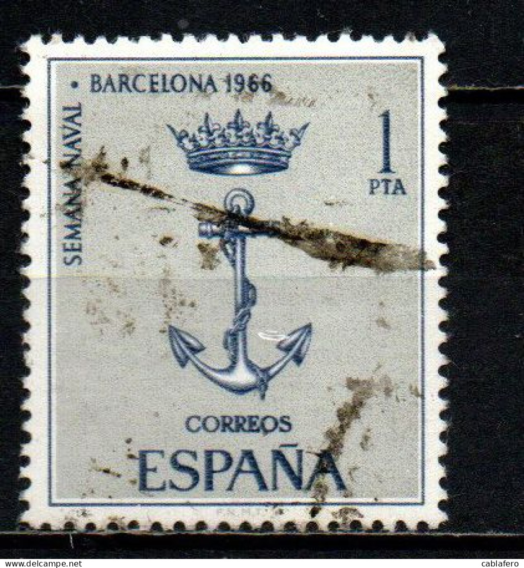 SPAGNA - 1966 - SETTIMANA NAVALE A BARCELLONA - USATO - Oblitérés