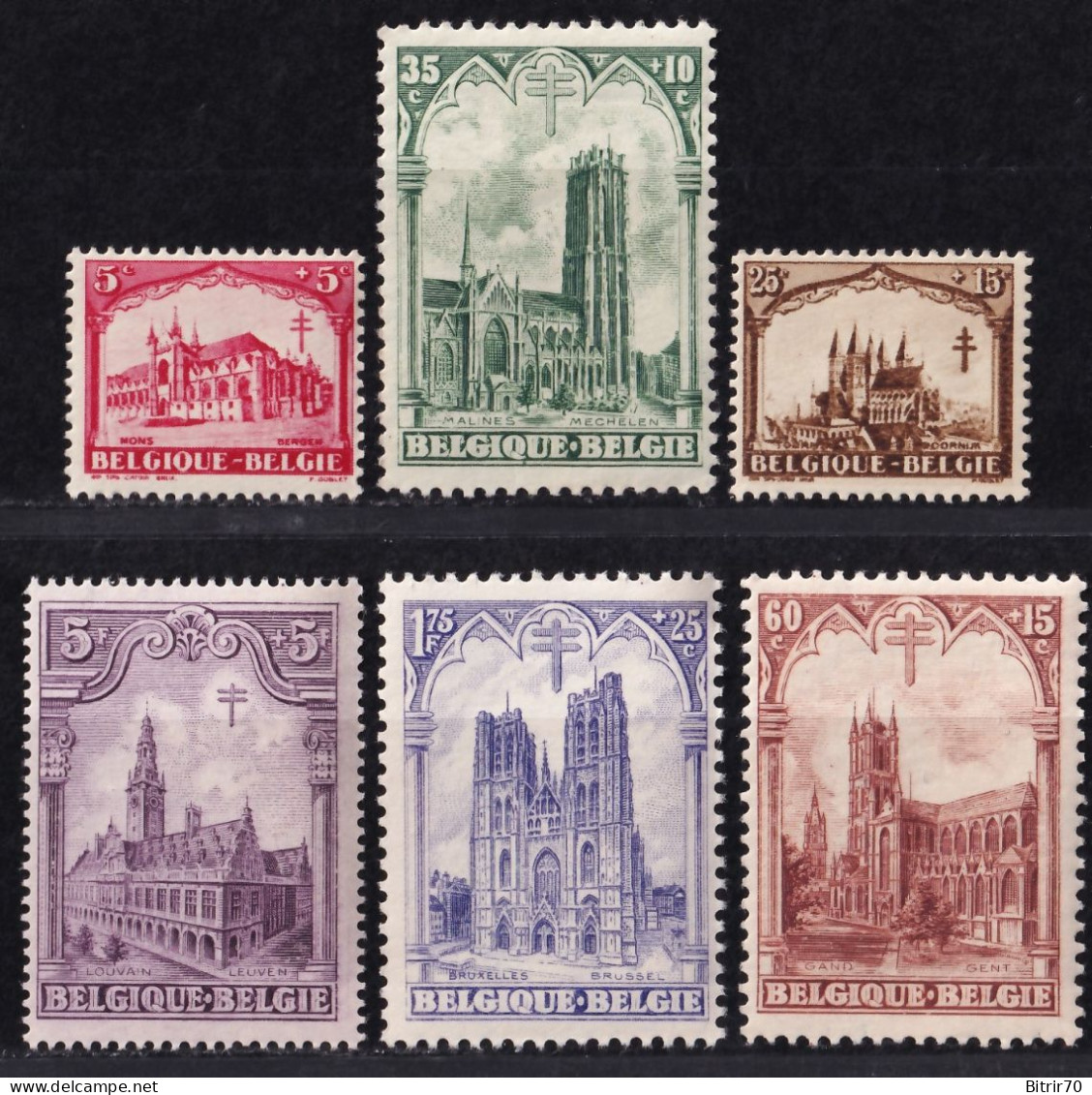 Belgica, 1928  Y&T. 267 / 272,  MNH. - Nuevos