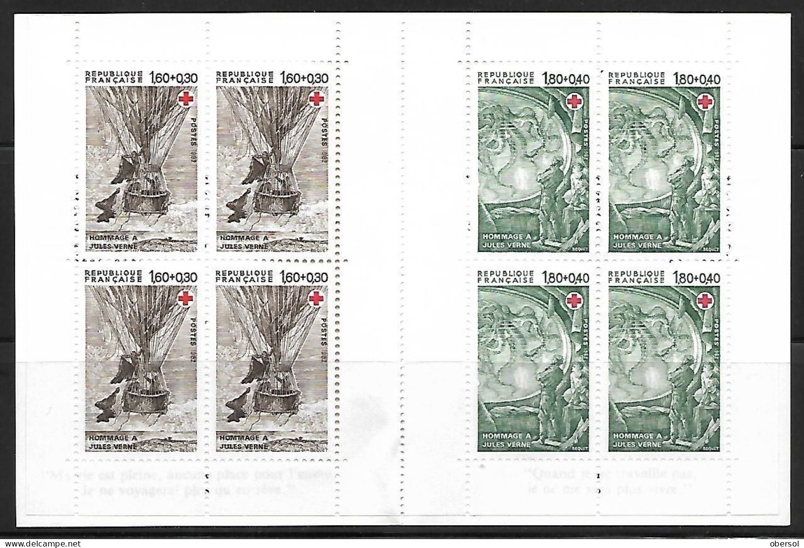 France 1982 Red Cross Complete Booklet MNH - Nuovi