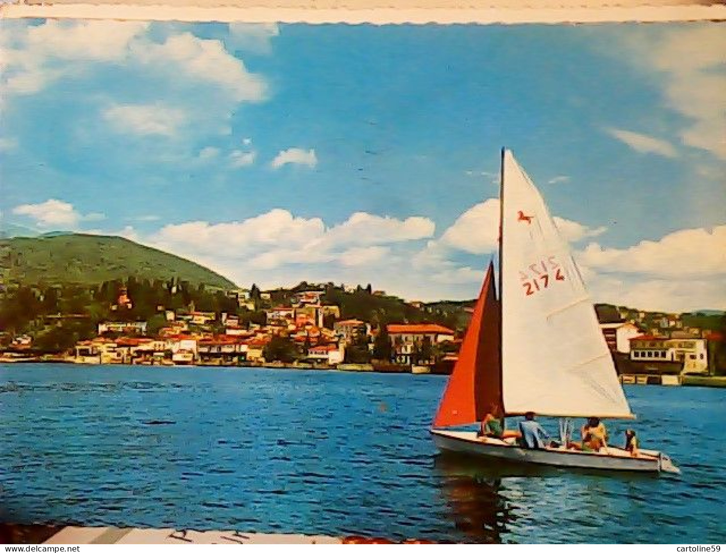 LUINO BARCA E  VEDUTA V1982 JV6324 - Luino