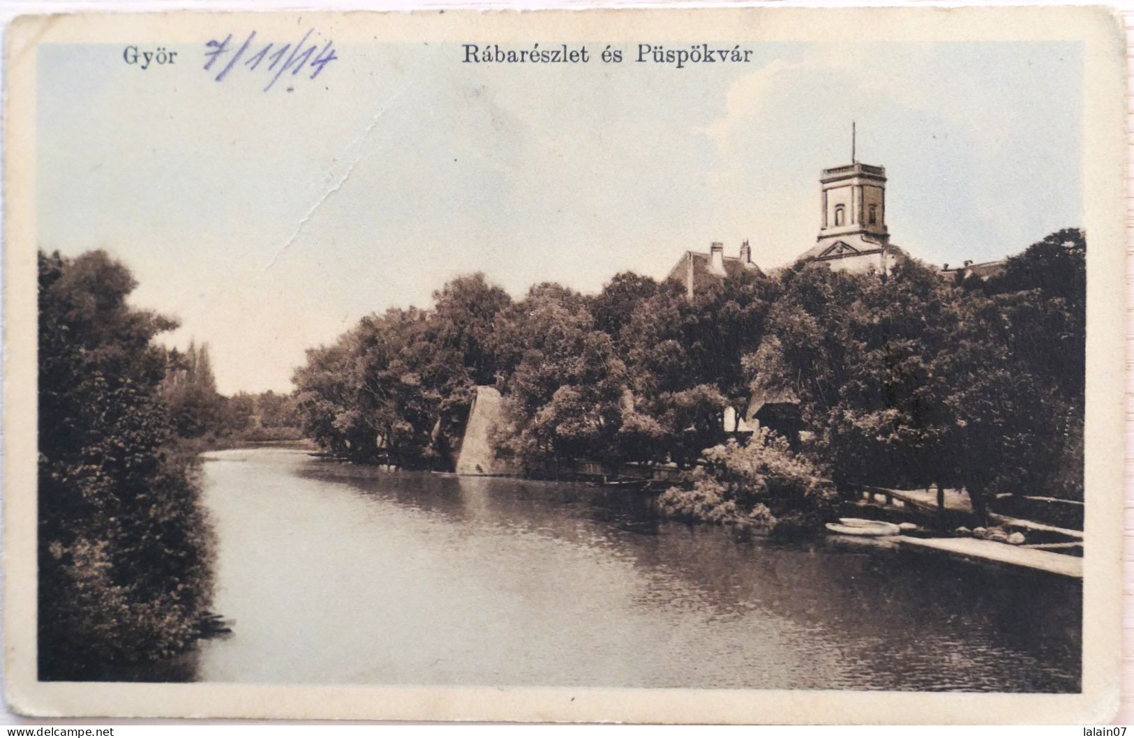 C. P. A. : Hongrie : GYOR : Ràbarészlet és Püspökvàr, "en 1914 - Ungarn