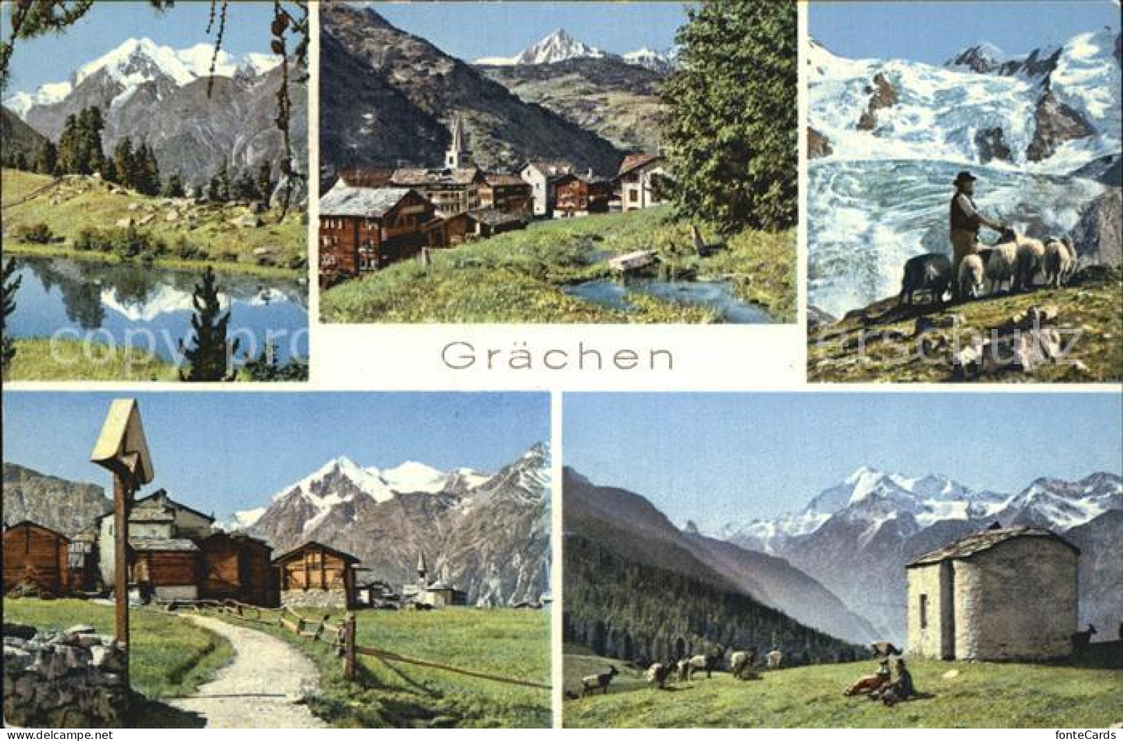 12578951 Graechen VS Schafhirte Wegekreuz Graechen - Other & Unclassified