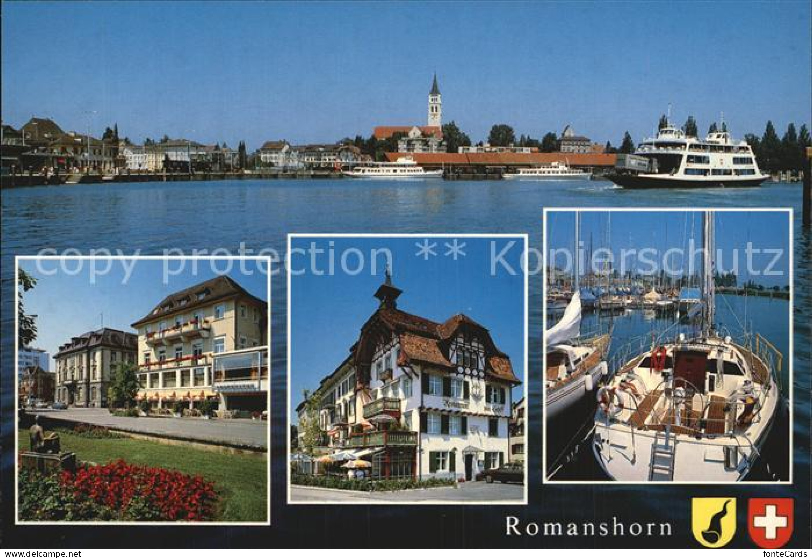 12578864 Romanshorn Bodensee Panorama Faehre Teilansichten Bootshafen Romanshorn - Autres & Non Classés