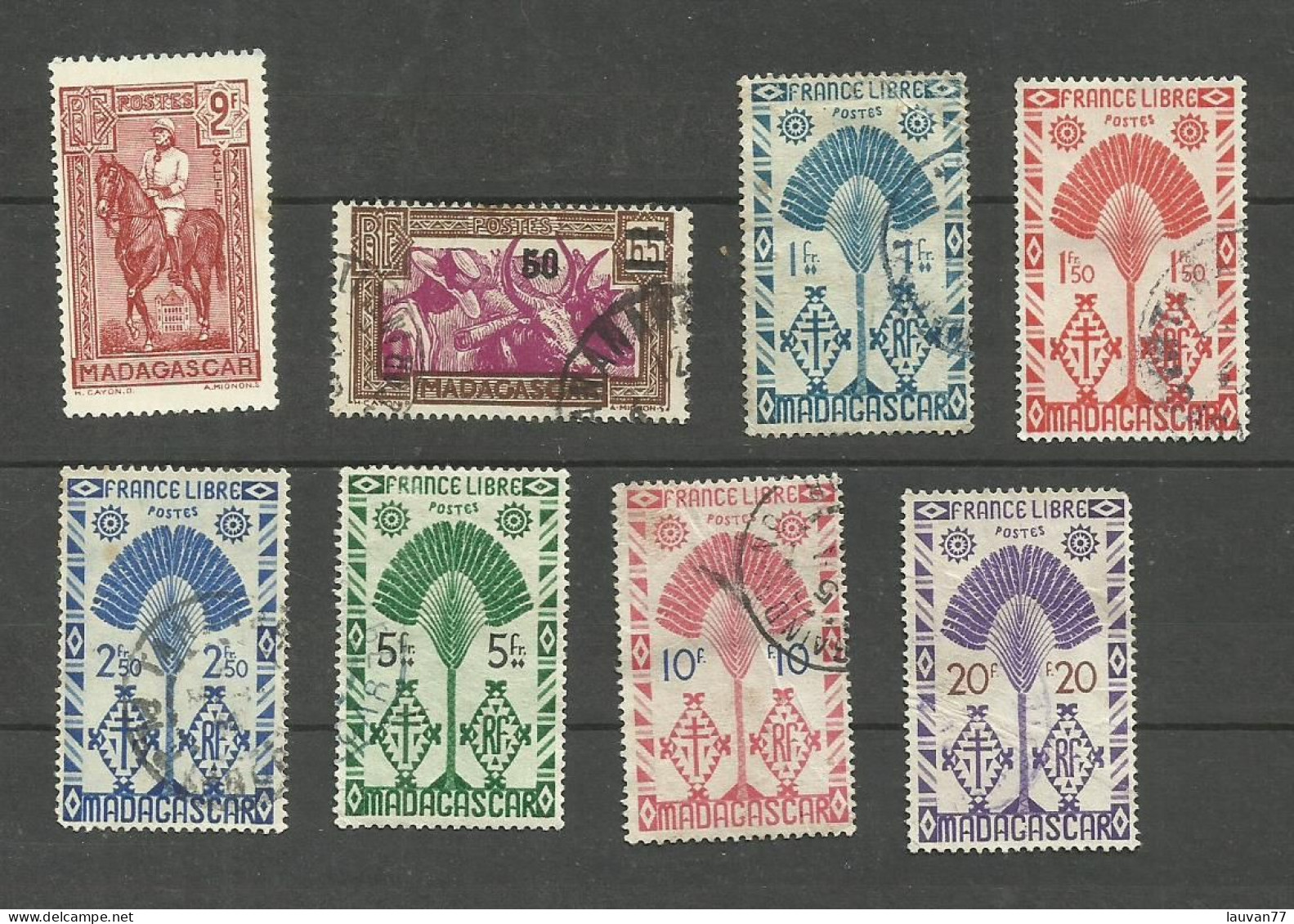 MADAGASCAR N°191, 234, 271, 272, 274, 276 à 278 Cote 5.50€ - Used Stamps