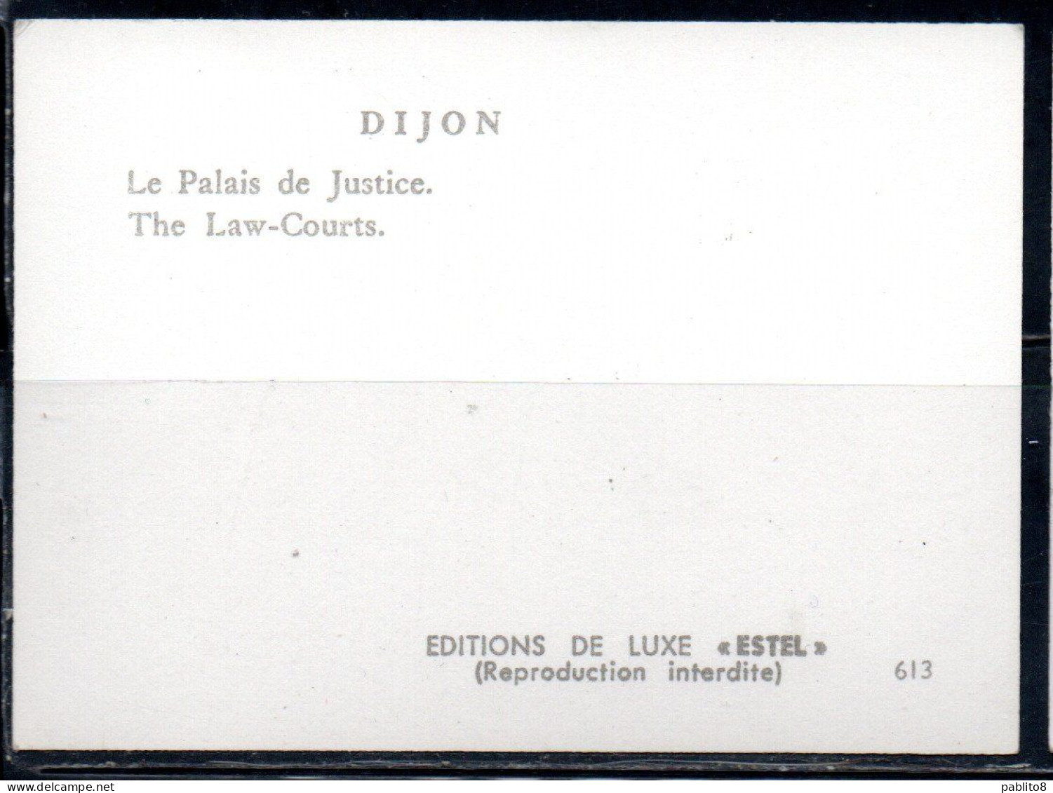 FRANCE FRANCIA DIJON LE PALAIS DE JUSTICE CARTE CARD CARTOLINA UNUSED NUOVA - Andere & Zonder Classificatie