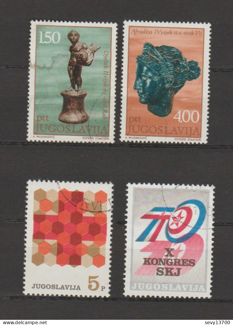 Yougoslavie Lot 10 Timbres Faunes Flores Sculptures Espace Mi 1331- 1421 - 1275 - 795 - 1432 - 1435 - Z 34 - 1217 - 1411 - Andere & Zonder Classificatie