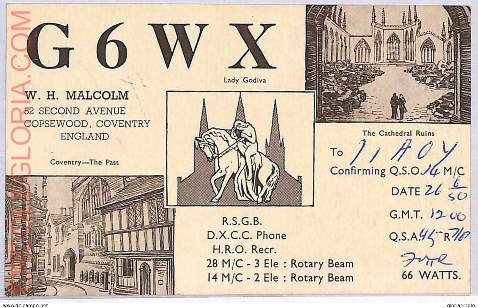 Ad9181 - GREAT BRITAIN - RADIO FREQUENCY CARD - England -  1950 - Radio