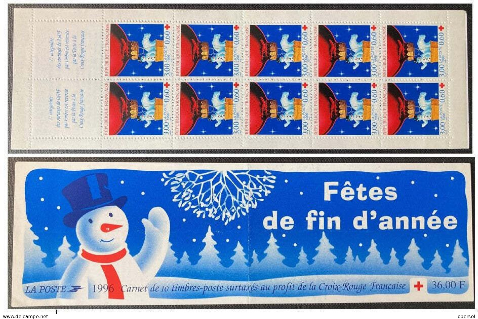 France 1996 Red Cross Christmas Complete Booklet MNH High Cat - Nuovi