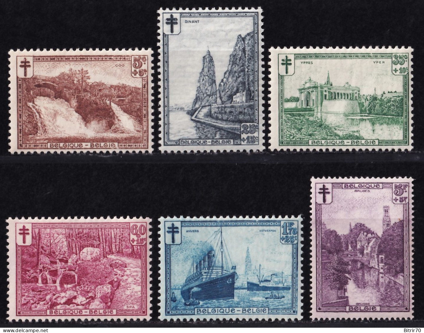 Belgica, 1929 Y&T. 293 / 298,  MNH. - Nuevos