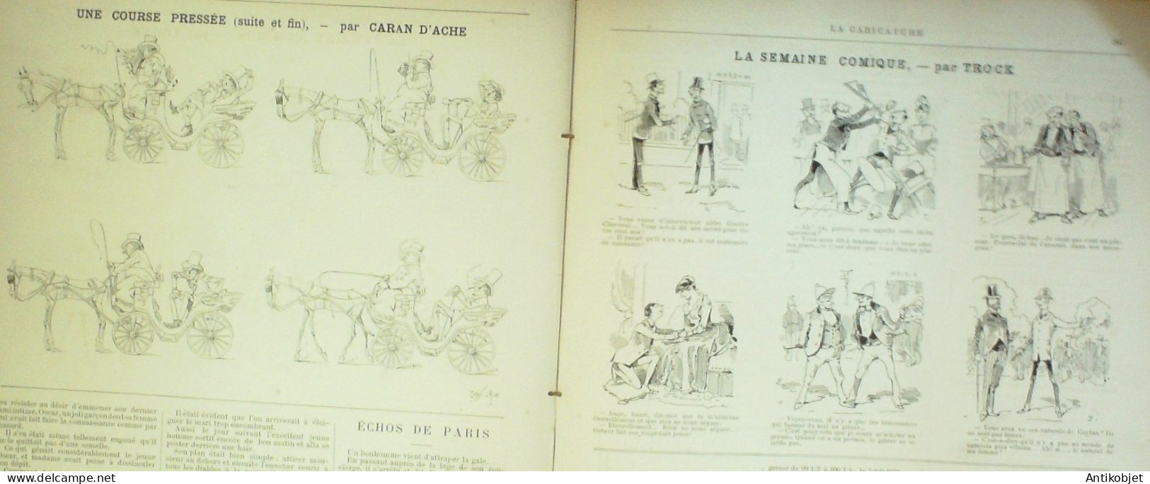 La Caricature 1886 N°348 Sorel Course Caran D'Ache Granet Par Luque Trock - Revistas - Antes 1900