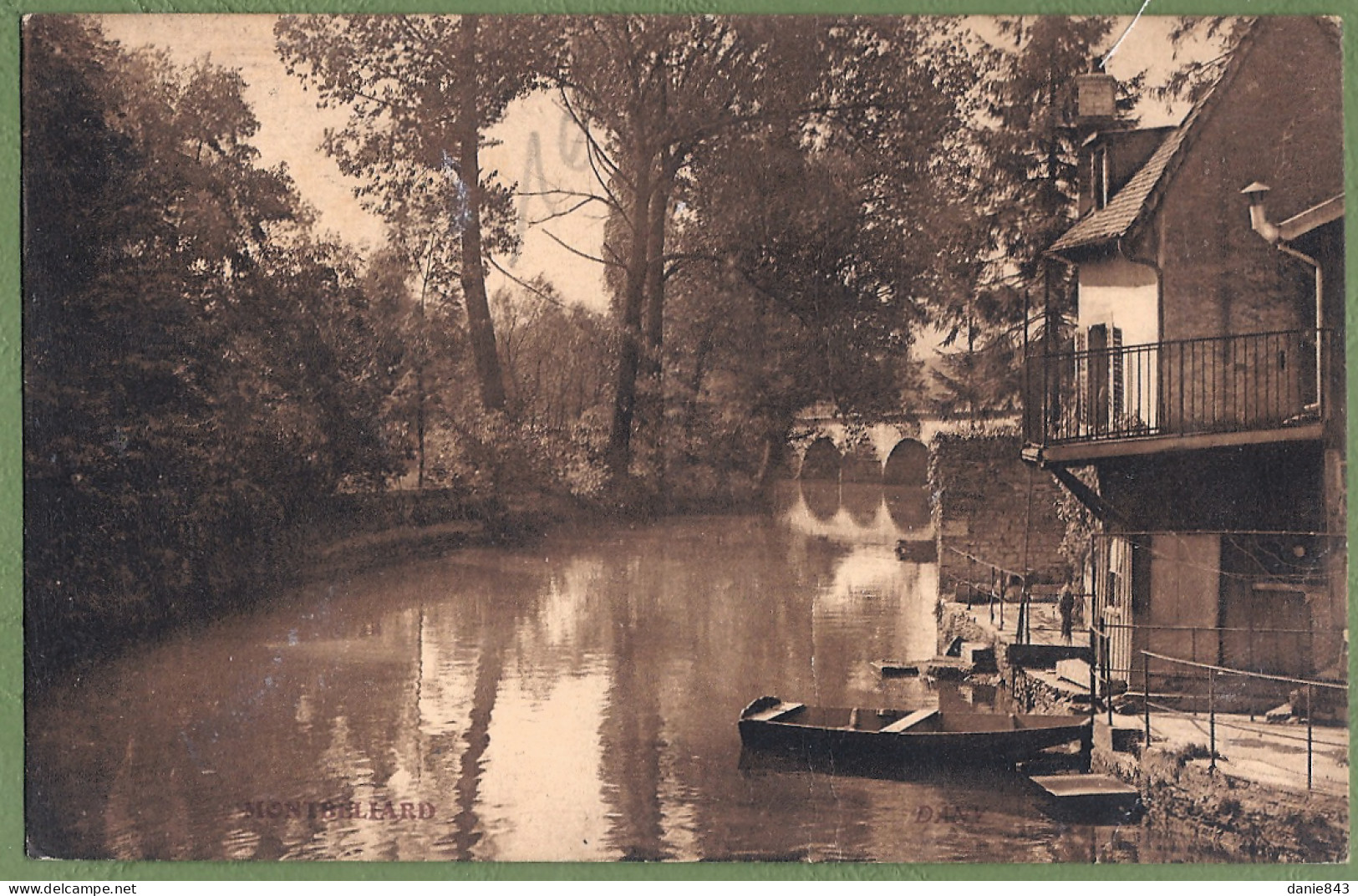 CPA - DOUBS - MONTBÉLIARD - VUE SUR L'ALLAN - Barque - Montbéliard