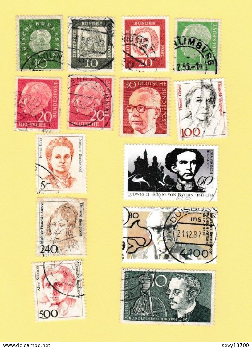 Allemagne - Deutsche Bundespost - RFA - Lot De 95 Timbres - Sonstige & Ohne Zuordnung
