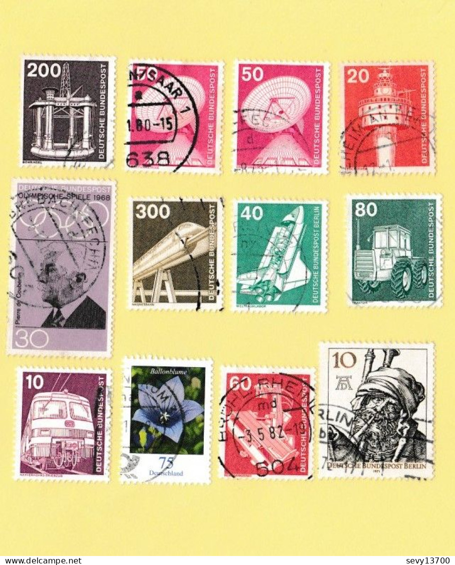 Allemagne - Deutsche Bundespost - RFA - lot de 95 timbres