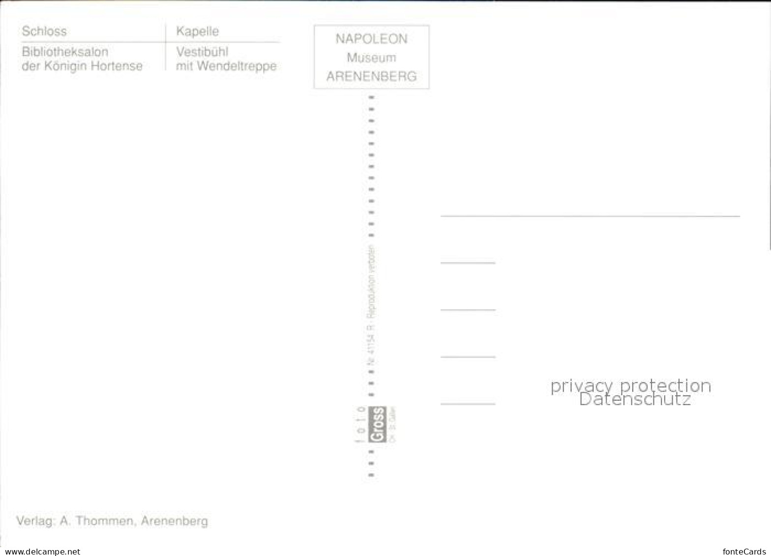 12578048 Salenstein TG Schloss Bibliothekssalon Der Koenigin Hortense Kapelle Ve - Other & Unclassified