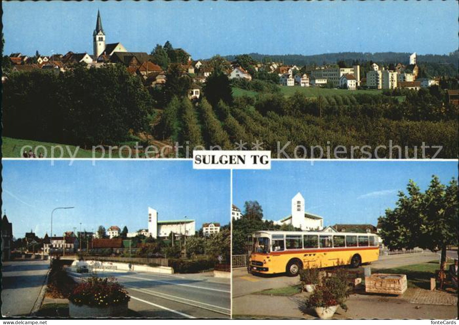 12578040 Sulgen Bischofszell Stadtblick Strassenpartie Reisebus Sulgen - Other & Unclassified