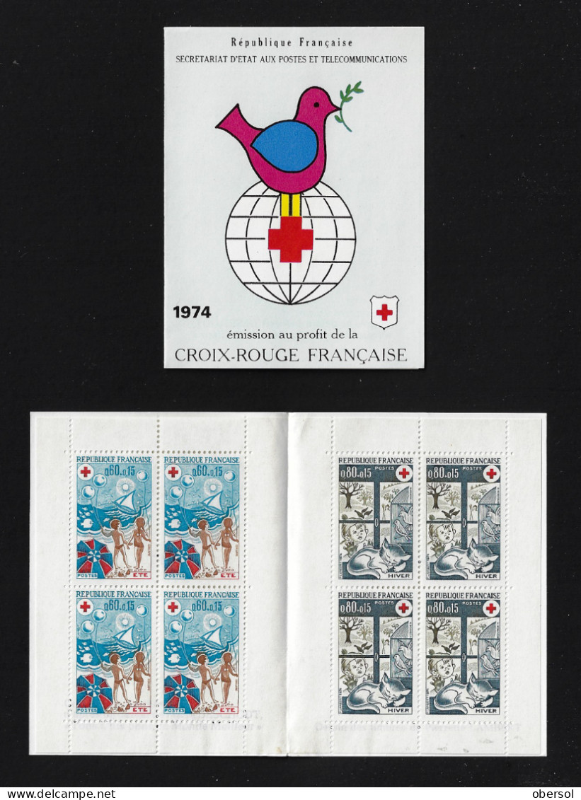 France 1974 Red Cross Complete Booklet MNH - Ungebraucht