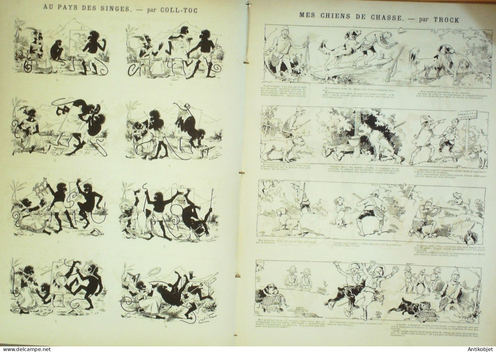 La Caricature 1886 N°349 Buisson Draner Chiens De Chasse Trock Singes Coll-Toc Sorel - Revistas - Antes 1900