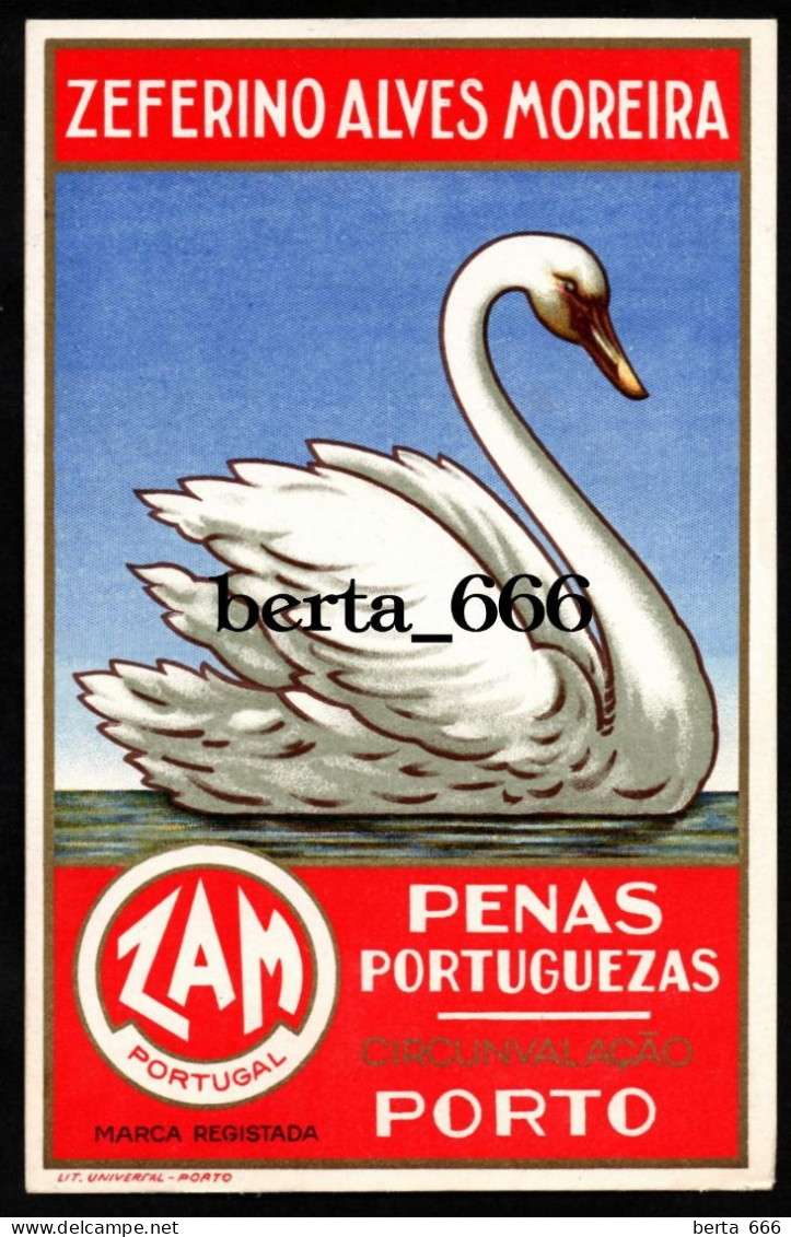 Postal Publicitário * ZAM Zeferino Alves Moreira * Penas Portuguesas * Circunvalação * Porto - Porto