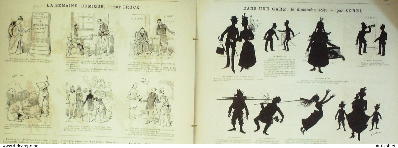 La Caricature 1886 N°350 Côtes Bretonne Robida Profil Le Mouel Palmajon Caran D'Ache Sorel - Revues Anciennes - Avant 1900