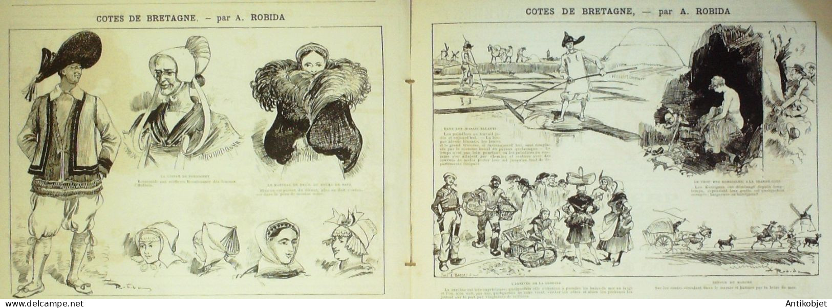 La Caricature 1886 N°351 Consigne Caran D'Ache Côtes Bretonne Robida - Magazines - Before 1900