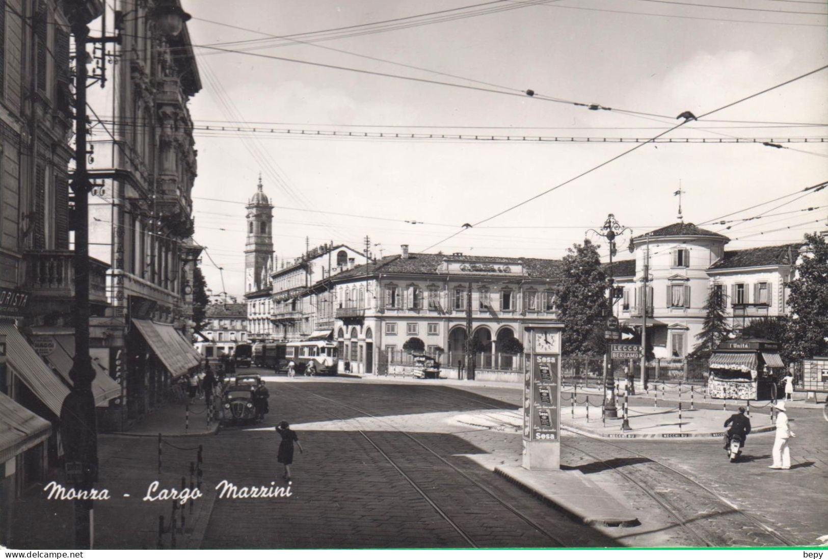 MONZA. LARGO MAZZINI. CHIESA OROLOGIO. VIGILE. - Monza