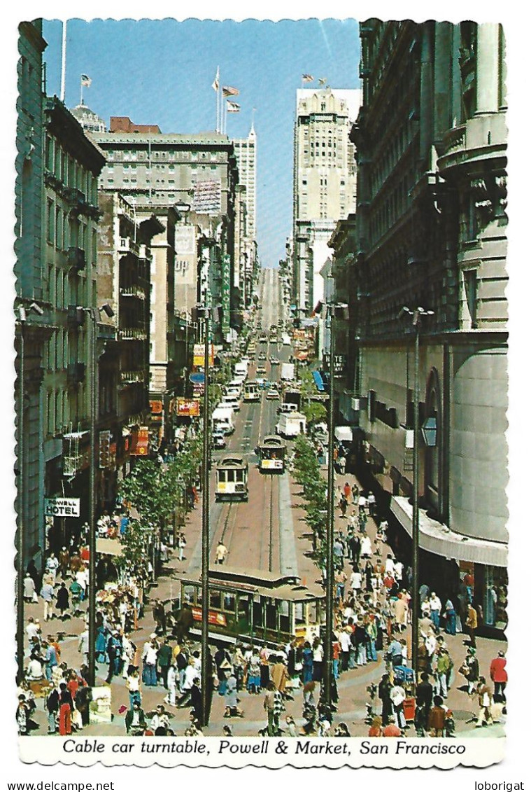 CABLE CAR TURNTABLE, POWELL & MARKET, SAN FRANCISCO.-  SAN FRANCISCO.- ( USA ) - San Francisco