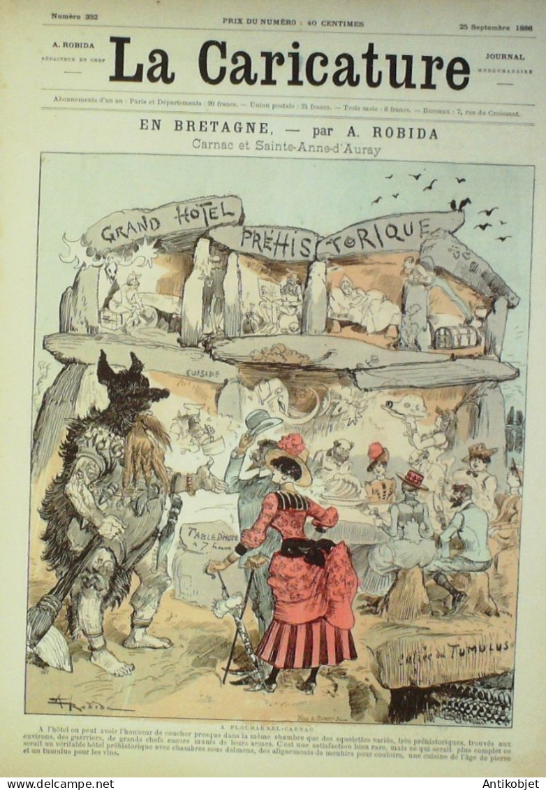 La Caricature 1886 N°352 La Bretagne Robida Alphand Par Luque Trock - Magazines - Before 1900