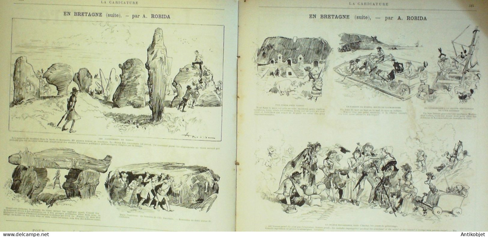 La Caricature 1886 N°352 La Bretagne Robida Alphand Par Luque Trock - Tijdschriften - Voor 1900