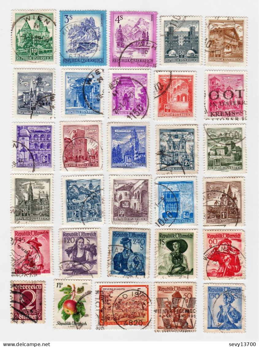 Autriche Lot De 58 Timbres - Autres & Non Classés