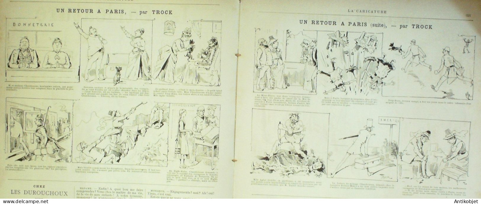 La Caricature 1886 N°353 Candeur Caran D'Ache Leroy Par Luque Chasseurs Draner Sorel Trock - Tijdschriften - Voor 1900