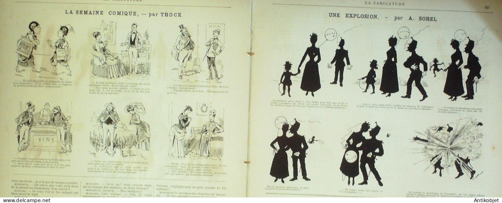 La Caricature 1886 N°353 Candeur Caran D'Ache Leroy Par Luque Chasseurs Draner Sorel Trock - Tijdschriften - Voor 1900