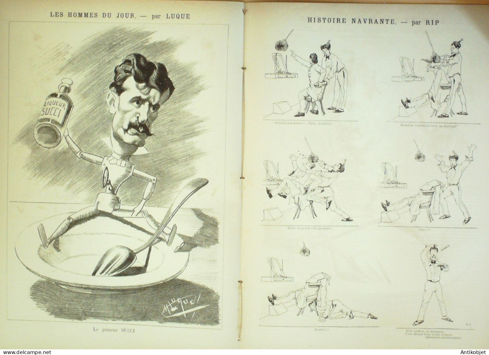 La Caricature 1886 N°355 L'amour En Discipline Caran D'Ache Succi Par Luque Rip Trock Robida - Zeitschriften - Vor 1900