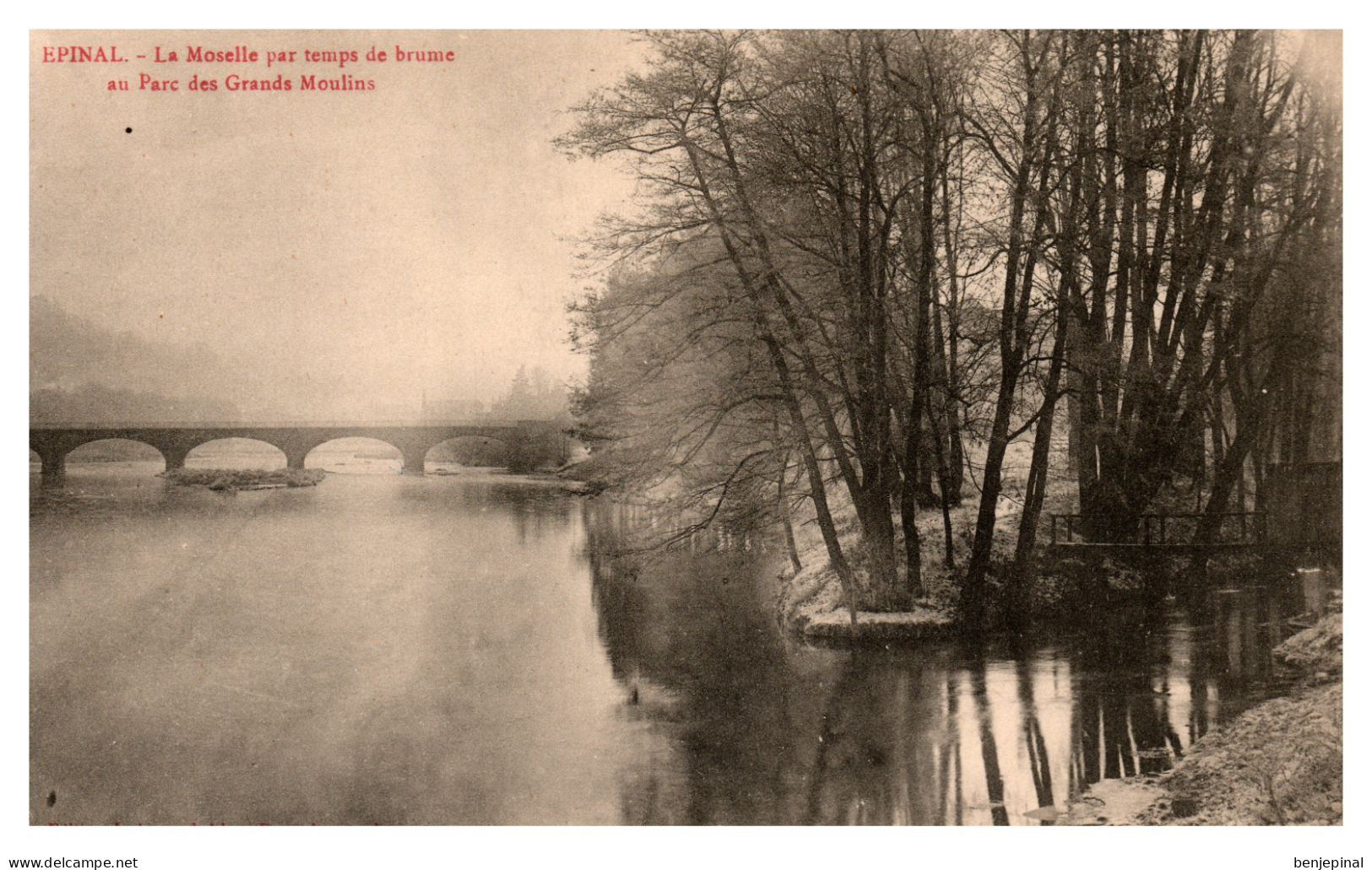 Epinal - La Moselle Par Temps De Brume Au Parc Des Grands Moulins - Altri & Non Classificati