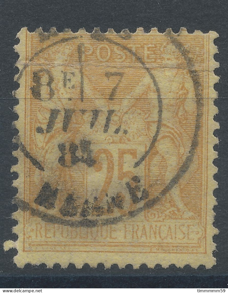 Lot N°82903   N°92, Oblitéré Cachet à Date, Pli Horizontal - 1876-1898 Sage (Type II)