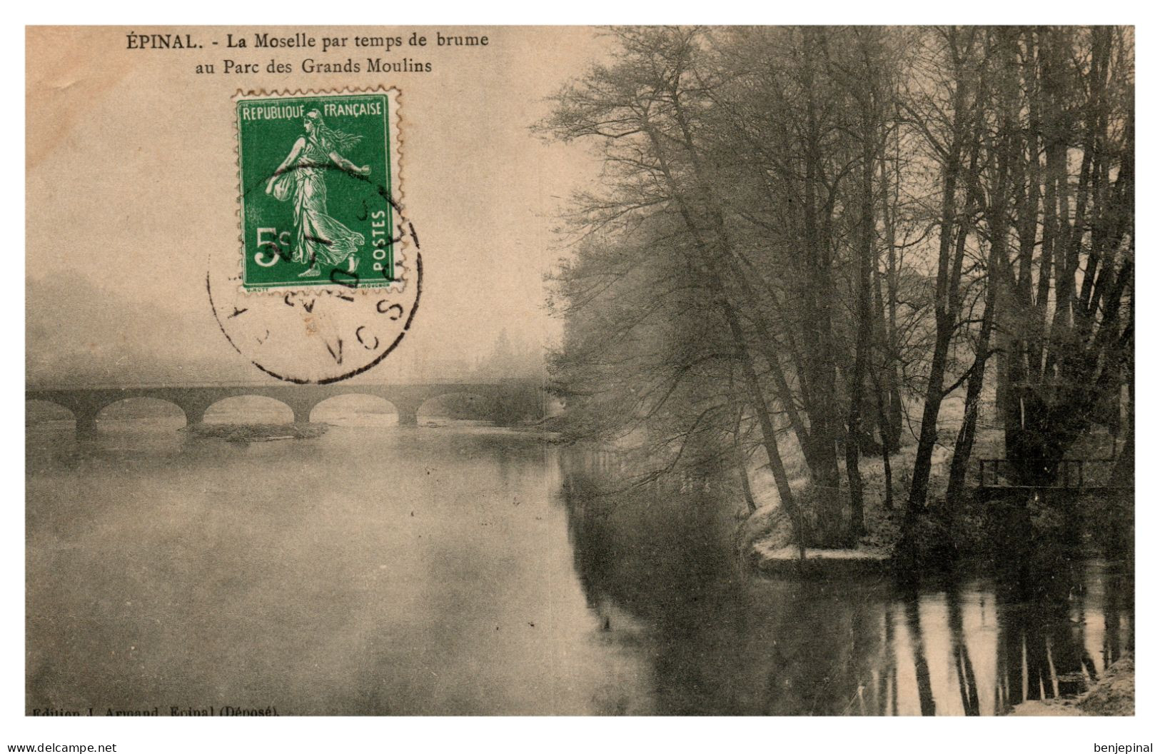 Epinal - La Moselle Par Temps De Brume Au Parc Des Grands Moulins - Altri & Non Classificati