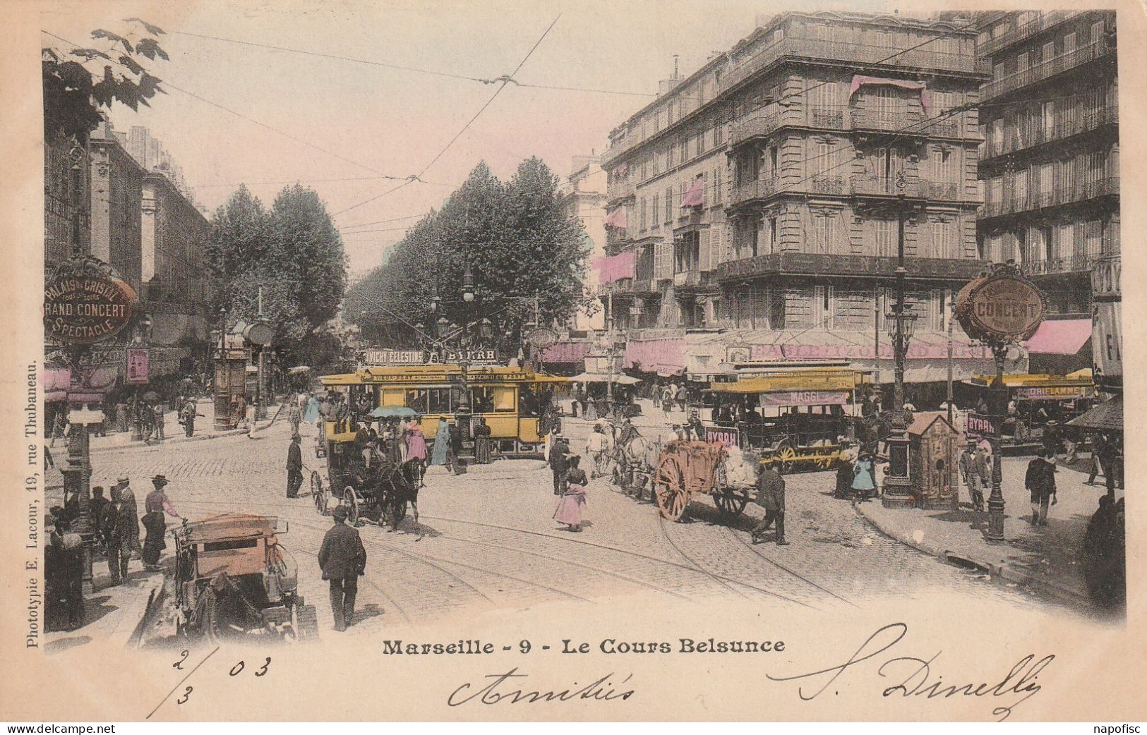 13-Marseille Le Cours Belsunce - The Canebière, City Centre