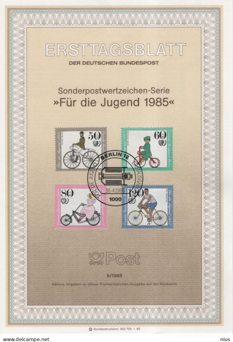 Germany Deutschland 1985-05 Fur Die Jugend, Bike Bicycle Cycle, Canceled In Berlin - 1981-1990