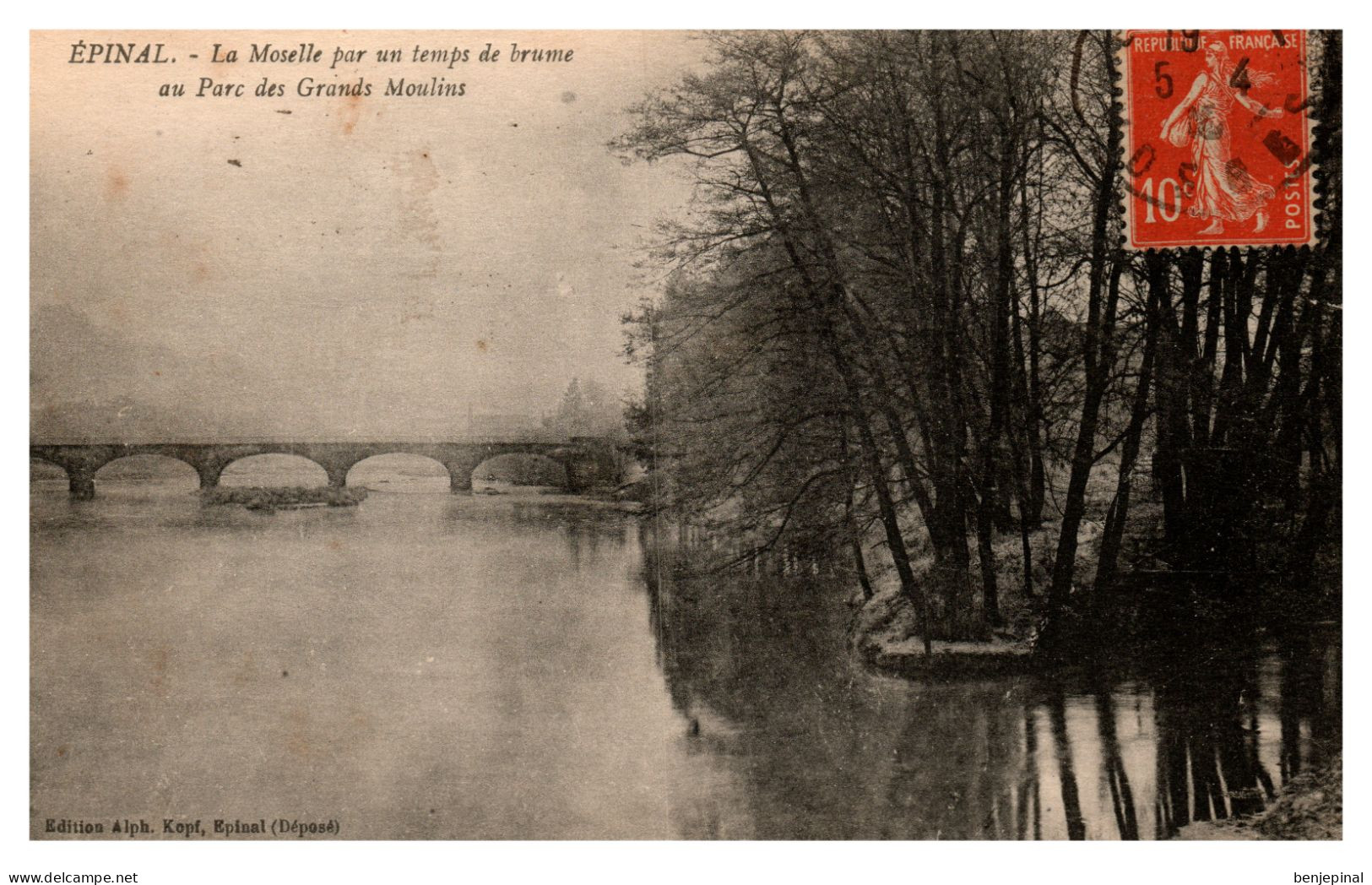 Epinal - La Moselle Par Temps De Brume Au Parc Des Grands Moulins - Autres & Non Classés