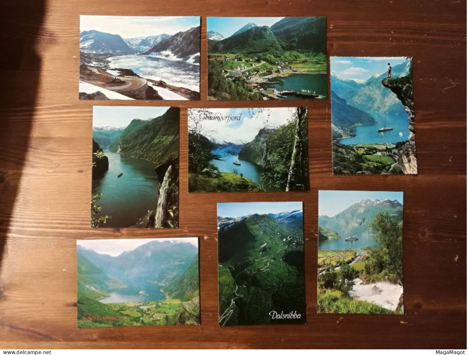 GEIRANGER - Norway - Lot Of 8 Uncirculated Postcards, Animated, With Ships - Noruega