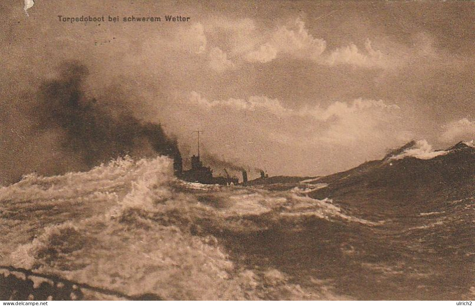 AK Torpedoboot Bei Schwerem Wetter - 1916 (69010) - Guerra