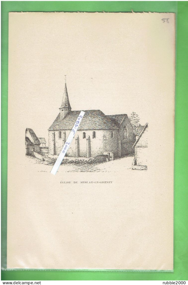 1897 EGLISE DE MESLAY LE GRENET PAR LE CURE GAUTHIER EURE ET LOIR - Centre - Val De Loire