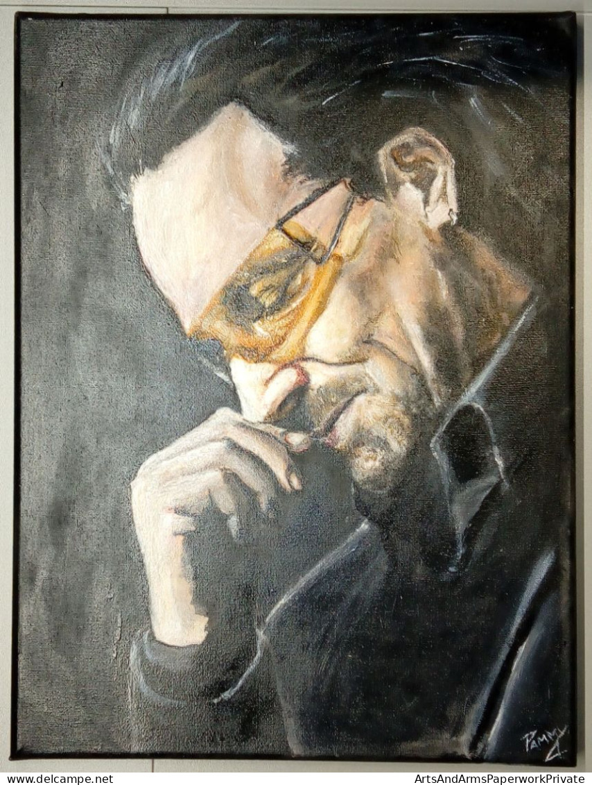 Portrait Du Chanteur Bono (U2)/ Portrait Of Singer Bono (U2), Pammy - Oelbilder