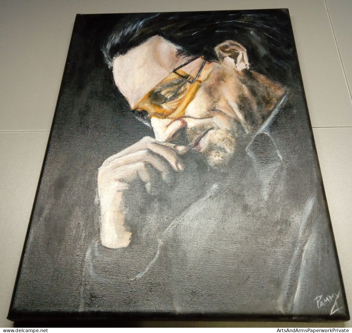 Portrait Du Chanteur Bono (U2)/ Portrait Of Singer Bono (U2), Pammy - Oleo