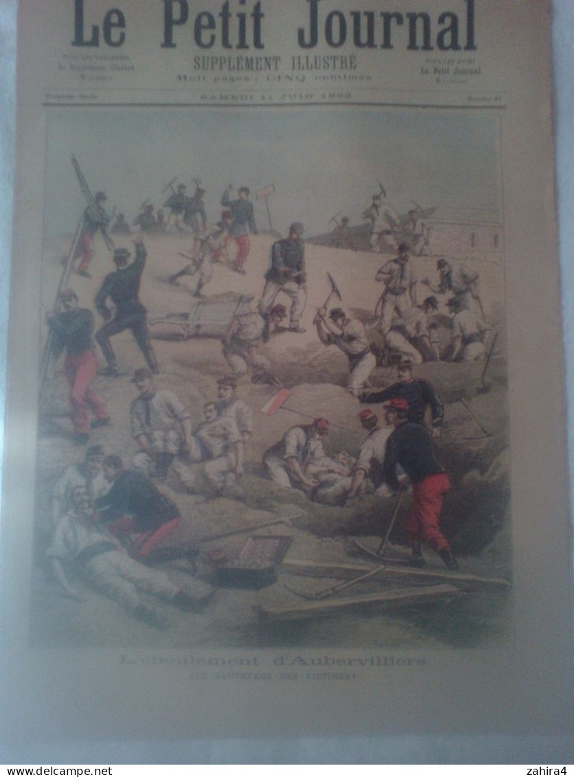 Le Petit Journal N°81 Eboulement Auibervilliers Sauvetage Exposition Horticulture Au Cours La Reine Chanson Concurence - Riviste - Ante 1900