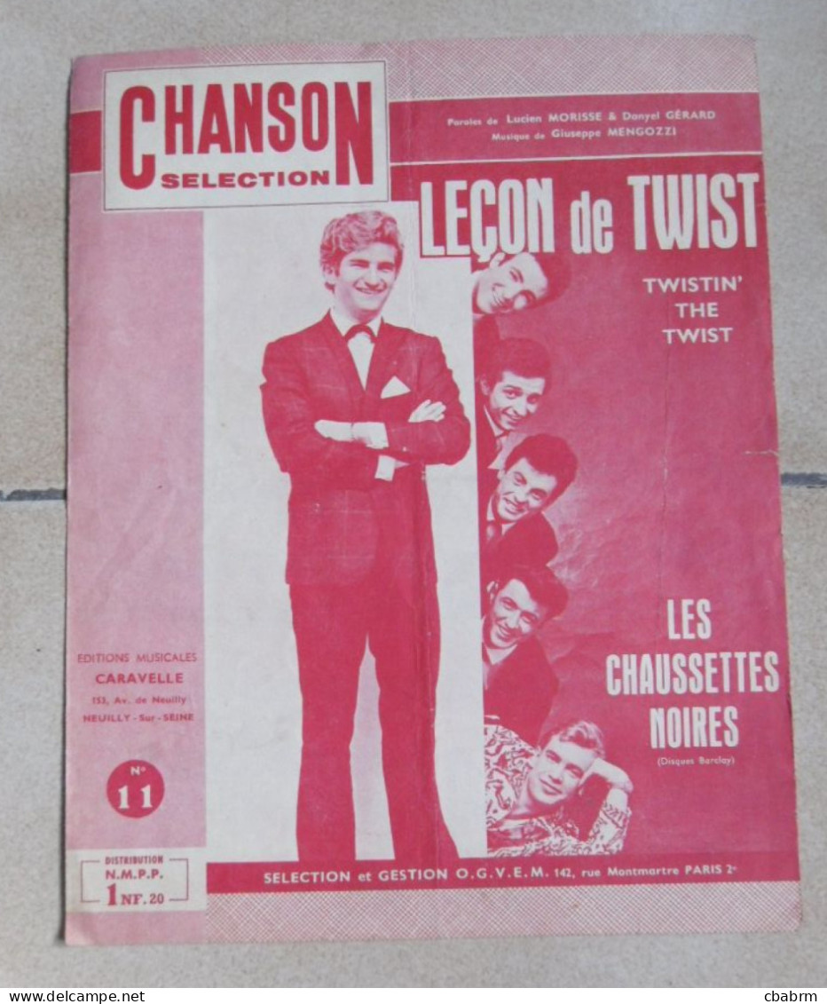 PARTITION LES CHAUSSETTES NOIRES LECON DE TWIST EDDY MITCHELL En 1961 E.M.174.C - Noten & Partituren