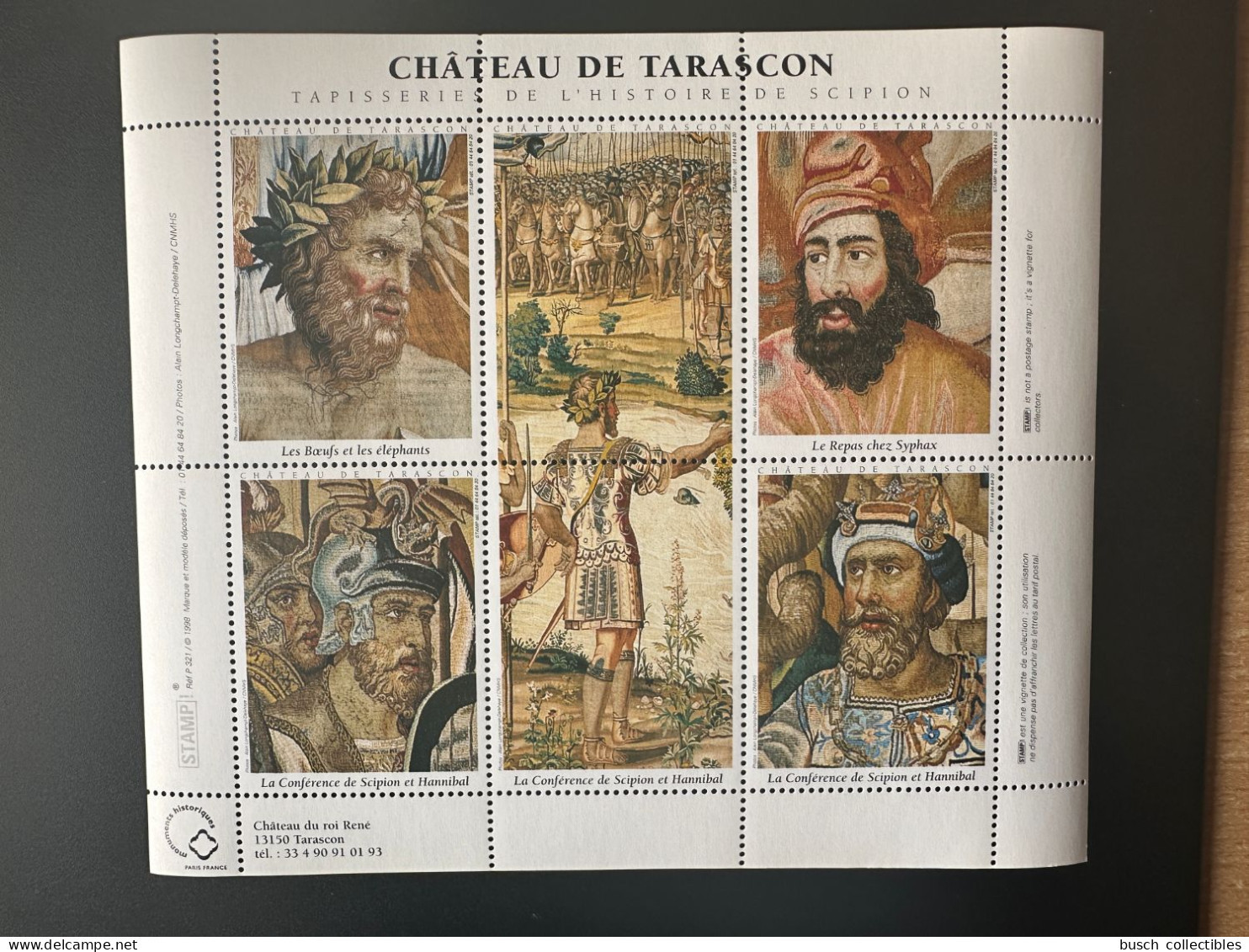 France - Vignette Cinderella ITVF Stamp! Château De Tarascon Castle Schloss Tapisserie De L'Histoire De Scipion - Andere & Zonder Classificatie